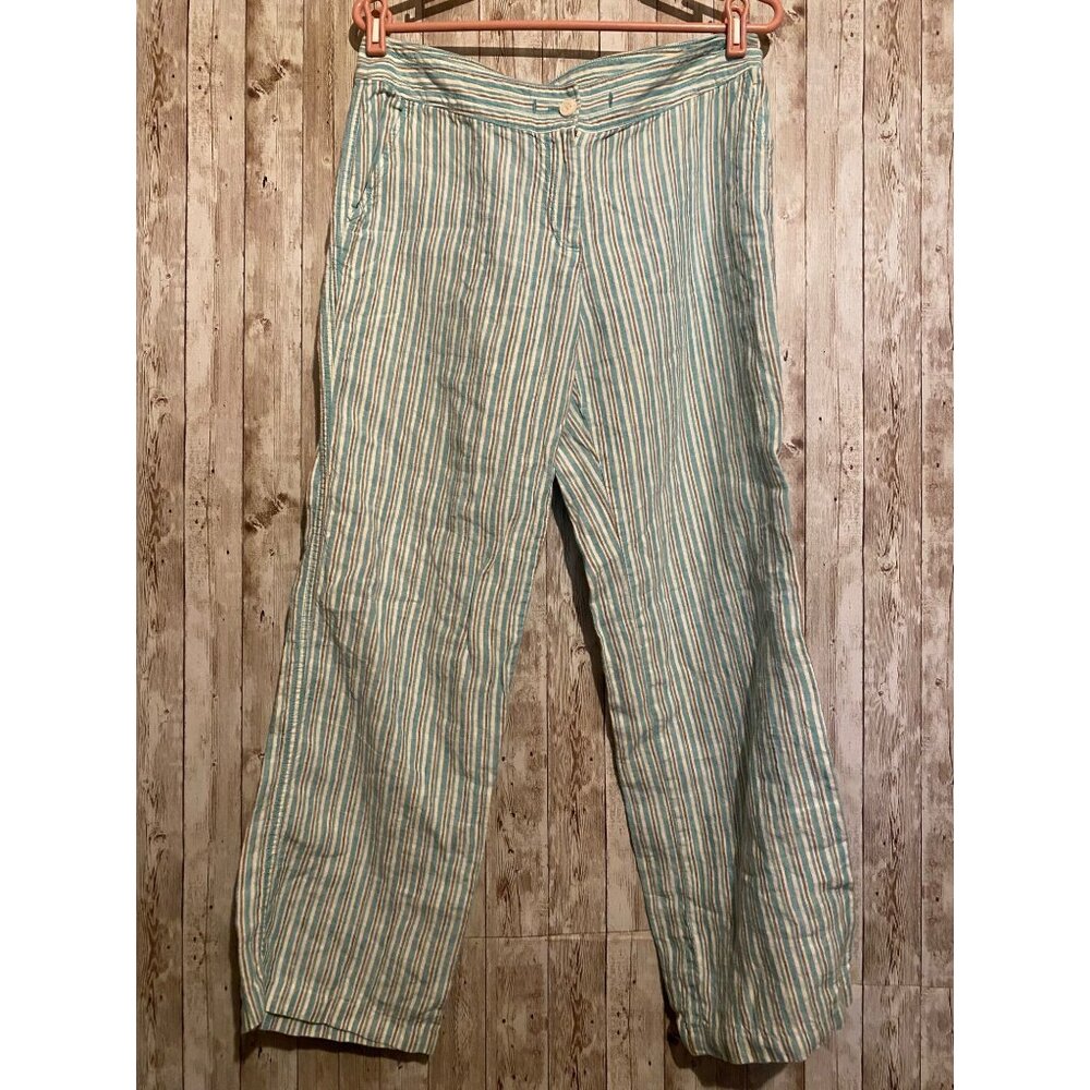 Women's Tommy Bahama Linen Beach Pants Size 10 Wide Leg
